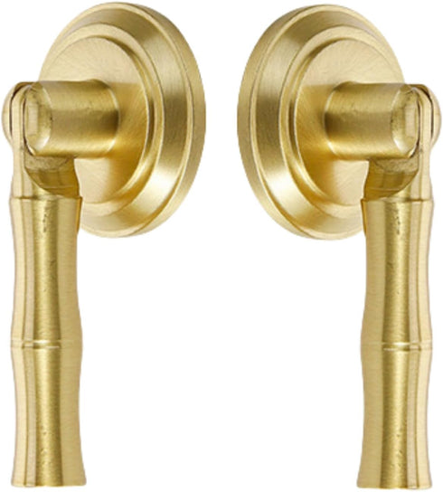 SANCHAKOU Brass Kitchen Cabinet Knobs 2 Pack Pure Copper Chinese Style Drawer Wardrobe