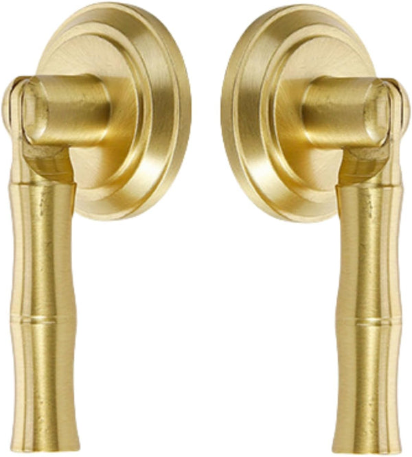 SANCHAKOU Brass Kitchen Cabinet Knobs 2 Pack Pure Copper Chinese Style Drawer Wardrobe
