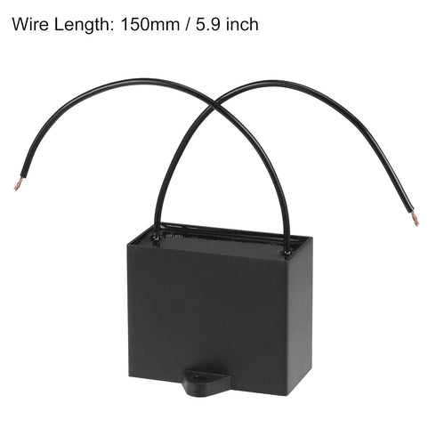 uxcell Ceiling Fan Capacitor CBB61 20uF 350V AC, 2 Wires Metallized Polypropylene Film Capacitor (2Pcs)
