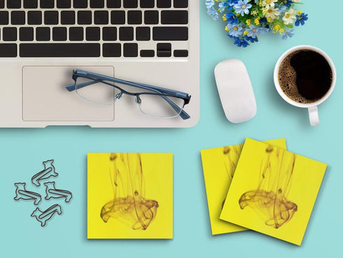 Sticky Notes 12 Pack 3"x3" 50 Sheet Count Per Pad, Dripping Ink in Motion, Cute Funny Memo Note Pads Stationery Journal Planner Paper