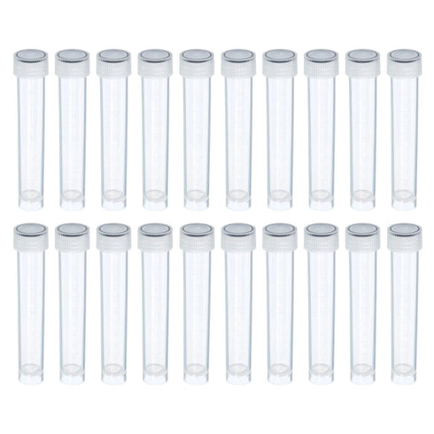 PATIKIL 10mL Plastic Test Tubes, 50 Pack Clear Screw Cap Frozen Container Storage for Laboratory Science