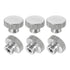 uxcell 6Pcs M3 x D11mm x H7mm Stainless Steel Knurled Thumb Nuts, Silver Fasteners for 3D Printer Parts