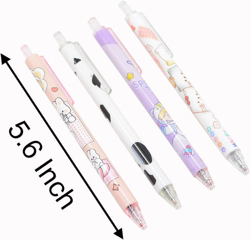 YIKANGHENG 30 Pcs Fine Point Cute Pens, 0.5mm Black Ink Kawaii Gel Pens with Pen Holder for Office Study Gift