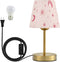 Table Lamp for Bedroom Nightstand Pink Star Moon Bedside Lamp with USB