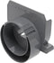 NDS 249 Spee-D Channel Drain Offset End Outlet, Connects to 3 in. Drain Pipe, Adjustable, Gray