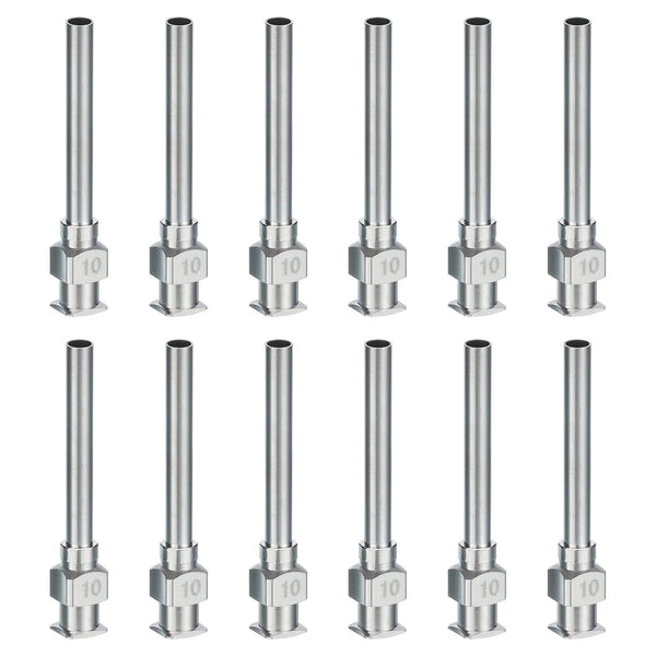 PATIKIL 12 Pcs 10G Blunt Tip Dispensing Needle, 1 Inch Stainless Steel Liquid Dispenser