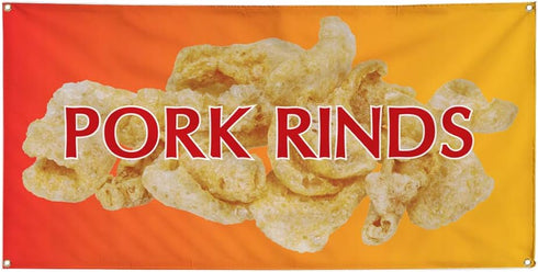 Fastasticdeals Vinyl Banner Multiple Sizes Pork Rinds Outdoor Advertising Printing C Restaurant &