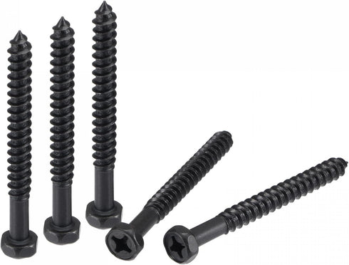 uxcell 25pcs Hex Lag Screws 1/4" x 2-1/2" Carbon Steel Phillips Head Half Thread Self-Tapping Bolts for Deck Building