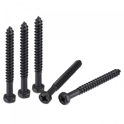 uxcell 10pcs Hex Lag Screws 1/4" x 2-1/2" Carbon Steel Phillips Head Self-Tapping Bolts