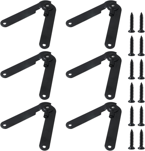 6 Pcs 180 Degree Rotatable Support Hinges, 9" Folding Lid Support Hinges