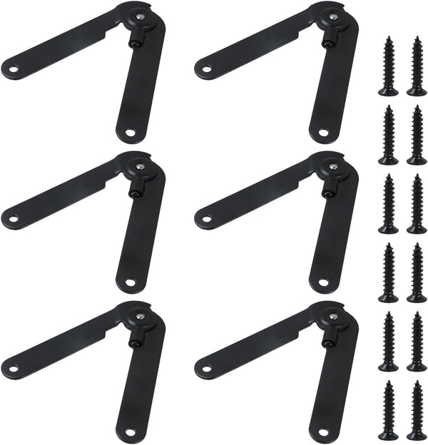 6 Pcs 180 Degree Rotatable Support Hinges, 9" Folding Lid Support Hinges