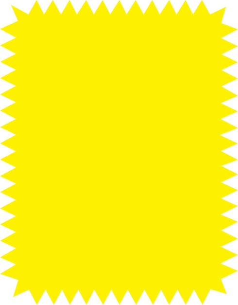 BAZIC Neon Pre-Cut Poster Board Shapes, Arts and Crafts Supplies, Fluorescent Colors (5/Pack)