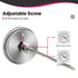 Bimetal Thermometer, Full Stainless Steel, 3" Dial Size, 6" Stem, 1/2" NPT Back Mount, 0-250 Deg F/-20-120 Deg C