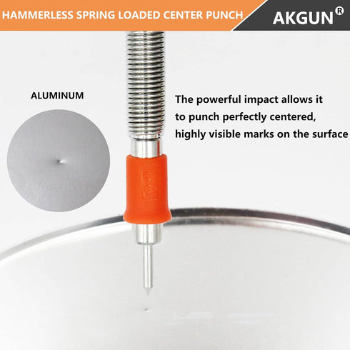 2-Piece Hammerless Cold Chisel and Center Punch Set, Spring Loaded Rivet Removal for Metal Wood
