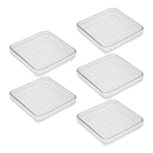 Othmro Rectangular Plastic Petri Dish 100mmx17mm, 10pcs Pipettes for Culturing Cells and Scientific Use