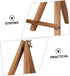Lurrose Wooden Tripod Display Stand, 1pc Tabletop Phone Holder, Wooden Plate Easel, Mobile Phone Rack