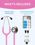 FriCARE Dual Head Stethoscope - Smooth Hot Pink Tube for Nurses and Medical Students