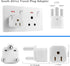 South Africa Travel Plug Adapter, 3 Prong Safe Grounded USA to Type M for Botswana, Nepal, Pakistan, Namibia, White