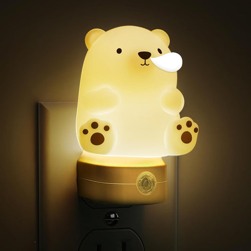 L LOHAS LED Night Light for Kids, 3D Cute Bear Night Light