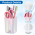 moheaaei 48 3.98x2.83in Pcs White Plastic Pen Cups Bulk, Frosted PP Pen Holder Organizer for Desk Stationery & Makeup