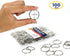 Binder Rings 1 Inch, 100 pcs Sturdy Book Rings for Loose Leaf Binder, Nickel Plated Metal Rings for Office School