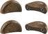 MOROBOR Half Moon Drawer Handles, 4PCS Wooden Decorative Furniture Knobs Walnut Wardrobe