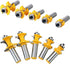 Set 5 Set 1/8" 3/16" 1/4" 5/16" 3/8" 1/2 Inch of Half Round Bullnose Router Bits Woodworking Milling Cutter Tool