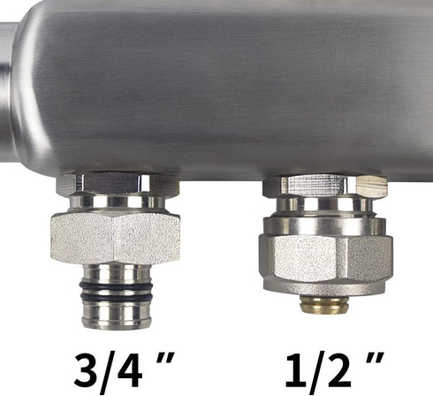 AB 1/2" Radiant/PEX Manifold Connector/Adaptor/Tubing Nuts (Pack of 10) for All Loops