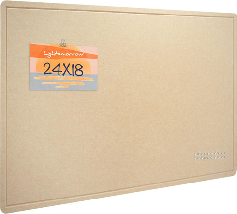 Decorative Felt Bulletin Board, 24 x 18 inches Cork Board Alternative with 20 Pushpins - Foldable Photo Board