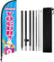 Frozen Yogurt Advertising Swooper Flag Banner, Frozen Yogurt Feather Flags with Pole