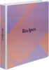 Samsill Recipe Binder Kit, Full Page 8.5 x 11, 1 Inch D-Ring, Gradient Design