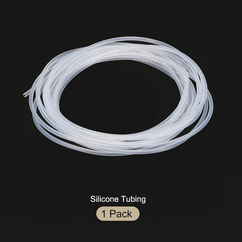 5m Clear Silicone Tubing 1.6mm(1/16") ID x 3.2mm(1/8") OD, Industrial Plastic Hoses for Pump Siphoning Irrigation