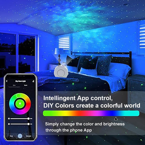 Dimmable 16M Rare Blue Laser Star Projector with Remote Control,Premium ABS Build & HD Lens, Ultra-Soft Realistic
