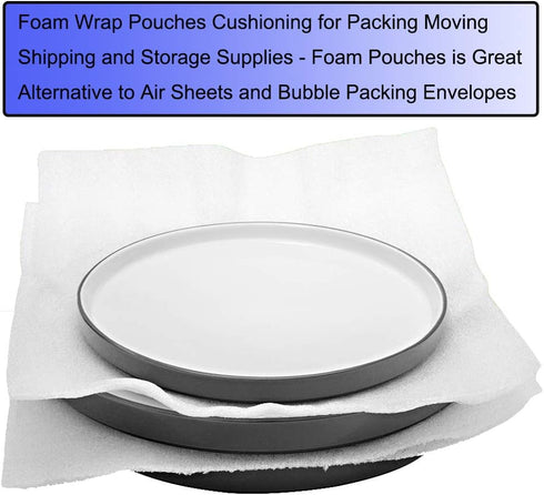 Lainrrew 60 Pack Foam Pouches, 3 Sizes Thick Cushion Wrap Pouches for Packing, Moving, Shipping