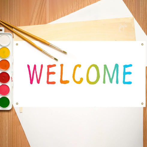 Zonon Large Blank Banners and Signs, Polyester Oxford Cloth Sublimation Banner with Hanging Rope for Indoor Outdoor DIY