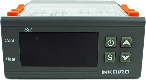 Inkbird Dual Stage DV 12V Digital Temperature Controller, Fahrenheit Thermostat Heating and Cooling for Homebrewing