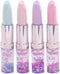 Funny Live 4 Pcs Cute Sequins Drift Gel Ink Rollerball Pens, Simulation Lipstick Ballpoint Pens, 0.7mm Black Ink