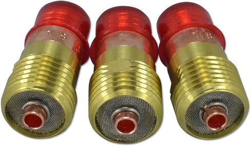 RIVERWELD 3pk TIG Stubby Gas Lens 17GL18 (1/8" & 3.2mm) Orifice Fit for SR WP 17 18 26 Welding Torch