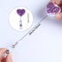 Soleebee 28'' Retractable Badge Reel - Glitter Love Heart Nurse ID/Name Badge Holder with Belt Clip (Purple)