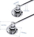 5 17-28 Inch SLIIMU Suction Cup Towel Bar for Shower with Hooks, Adjustable Stainless Steel Long Bathroom Wall
