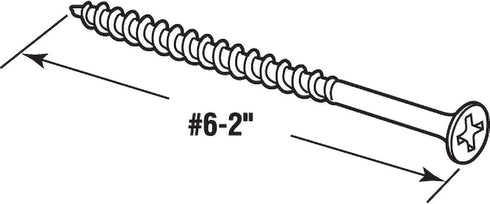 Prime-Line MPSC7849-100 Drywall Screws, #6 x 2 In., Coarse Thread, Phillips Head Drive (100 Pack)