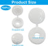 Zorveiio 100 Pcs Hinged Screw Cover Caps Plastic Shutter Caps Small Snap Covers, Hinged Washer Flip(Small,White)