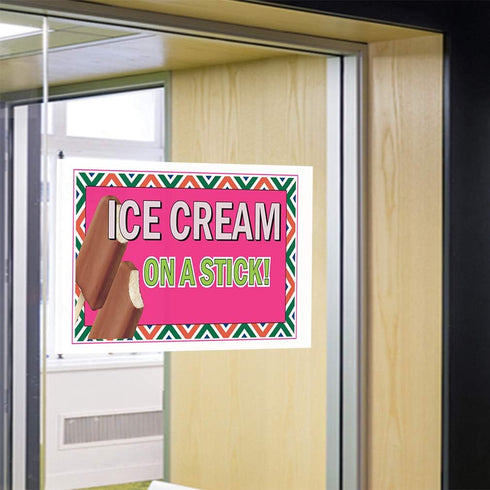 Fastasticdeals 36x24Inches Decal Stickers Multiple Sizes Ice Cream in A Stick Restaurant Cafe Bar Industrial Vinyl