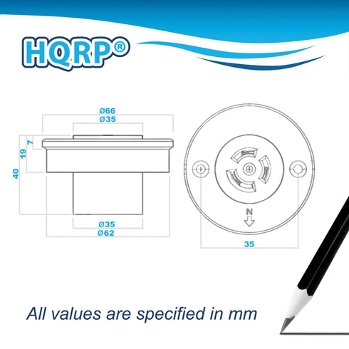 HQRP Photocell Sensor 3 Pins Receptacle Light Switch Socket for Dusk to Dawn Outdoor Plug Base for LED Flood Lights