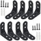 Joyangy 8pcs 2 Inch L Brackets, Heavy Duty Wall Mount Black L Corner