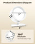 3 360 Dimmable 1 Pack) LED Wall Mounted Lights, Rechargeable Wall Sconces Lamp, Color Temps & Remote and Touch