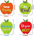 BeYumi 45 Pcs Apples Positive Sayings Accents Cutouts for Classroom Bulletin Board Decoration, Motivational Quotes