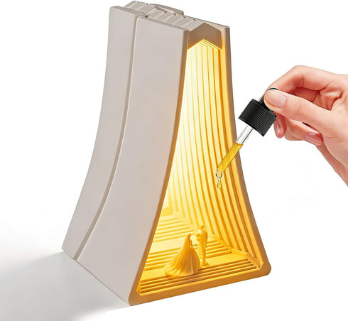 LAZYSEAL Couple Wedding Gift, Mr and Mrs, Plaster Aromatherapy Passive Diffuser Night Light,
