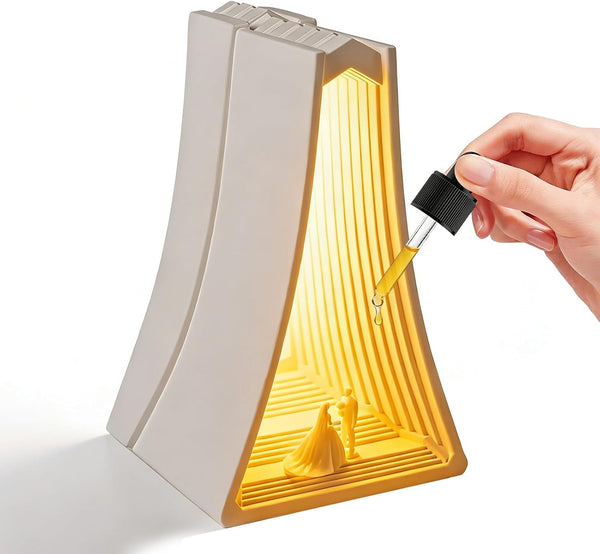 LAZYSEAL Couple Wedding Gift, Mr and Mrs, Plaster Aromatherapy Passive Diffuser Night Light,