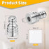 2Pcs 1" 1/4-27 uxcell Tall Lamp Finials Silver, Thread Lamp Cap Knob Decoration Screw Cap Nuts with Cleaning Cloth